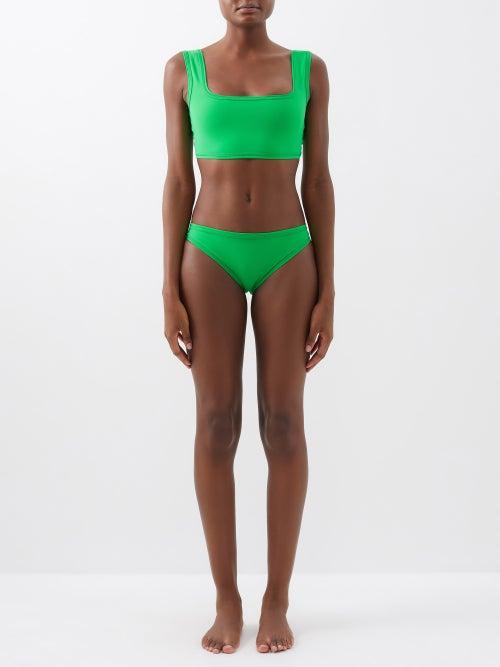 Bottega Veneta - Square-neck Bikini - Womens - Green