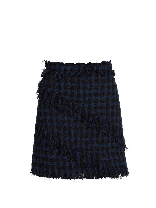 Msgm Hound's-tooth Tweed Skirt