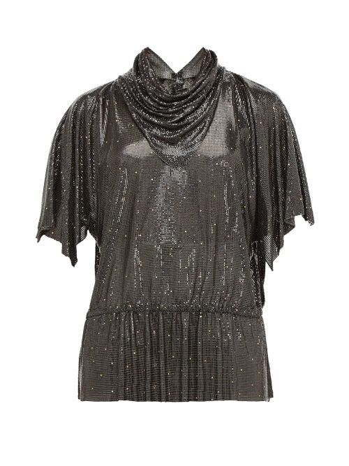 Matchesfashion.com William Vintage - Gianni Versace 1983 Oroton Chainmail Top - Womens - Black