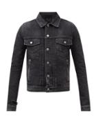 Balmain - Patch-pocket Distressed-denim Jacket - Mens - Black