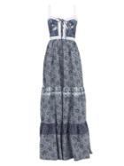 Matchesfashion.com Evi Grintela - Jemma Floral-print Cotton Maxi Dress - Womens - Blue Print