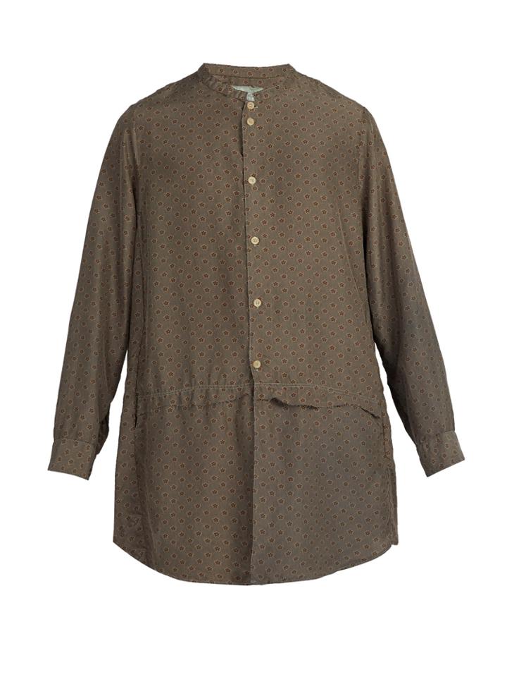 By Walid Pita Stand-collar Floral-print Shirt