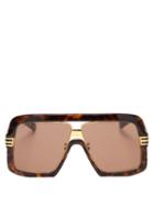 Matchesfashion.com Gucci - Aviator Tortoiseshell-acetate Sunglasses - Mens - Brown Gold