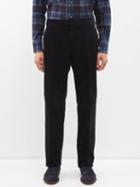 Ralph Lauren Purple Label - Double-pleated Corduroy Trousers - Mens - Black