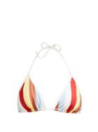 Matchesfashion.com Solid & Striped - The Amber Striped Triangle Jersey Bikini Top - Womens - Red White