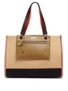 See By Chlo - Cecilya Upcycled-wool And Leather Tote Bag - Womens - Green Multi