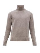 Matchesfashion.com Studio Nicholson - High Neck Marled Wool Sweater - Mens - Light Brown