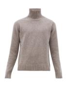 Matchesfashion.com Studio Nicholson - High Neck Marled Wool Sweater - Mens - Light Brown