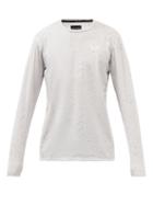 Castore - Reflective-print Mesh-jersey Long-sleeved Top - Mens - Grey