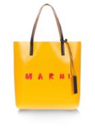 Matchesfashion.com Marni - Logo-print Coated-canvas Tote Bag - Womens - Yellow Multi