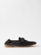Brunello Cucinelli - Monoli-trim Leather Loafers - Womens - Black