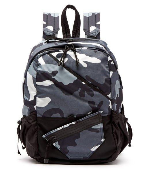 Matchesfashion.com Valentino - Camouflage Backpack - Mens - Black Multi
