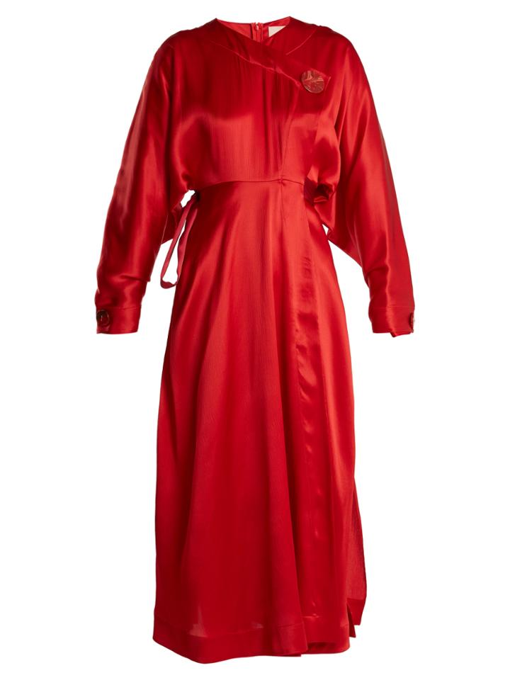 Roksanda Timona Wrap-around Silk Dress