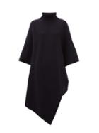 Matchesfashion.com Chlo - Roll-neck Cashmere Poncho - Womens - Navy