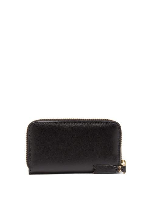 Matchesfashion.com Comme Des Garons Wallet - Zip-around Leather Coin Purse - Mens - Black