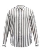 Matchesfashion.com Sunflower - Dan Striped Cotton-voile Shirt - Mens - Black Multi