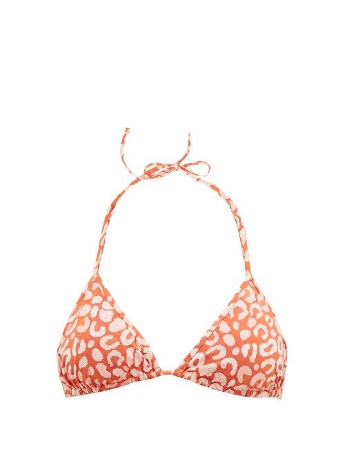 Matchesfashion.com Fisch - Dinzey Leopard-print Triangle Bikini Top - Womens - Leopard