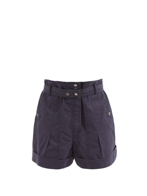 Isabel Marant Toile - Roscoe High-rise Shorts - Womens - Navy