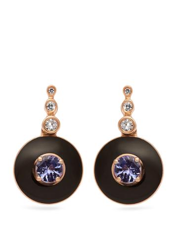 Selim Mouzannar Diamond, Tanzanite & Pink-gold Mina Earrings