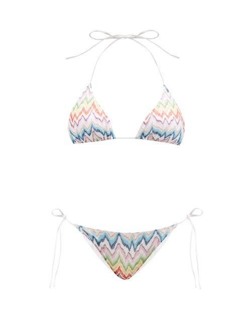 Missoni - Zigzag-print Triangle Bikini - Womens - Multi