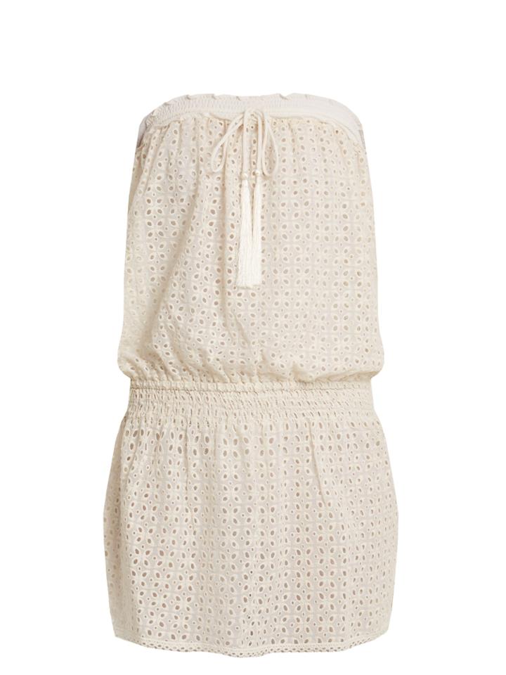 Melissa Odabash Adela Strapless Broderie-anglaise Dress
