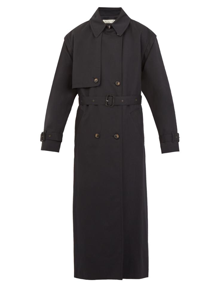 Martine Rose Double-breasted Gabardine Trench Coat