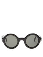 Matchesfashion.com Gucci - Round Acetate Sunglasses - Womens - Black Grey