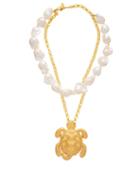 Matchesfashion.com Begum Khan - Tortuga Pearl And Gold-plated Pendant Necklace - Womens - Pearl
