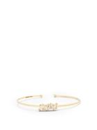 Matchesfashion.com Suzanne Kalan - White Topaz & 14kt Gold Cuff Bracelet - Womens - Yellow Gold