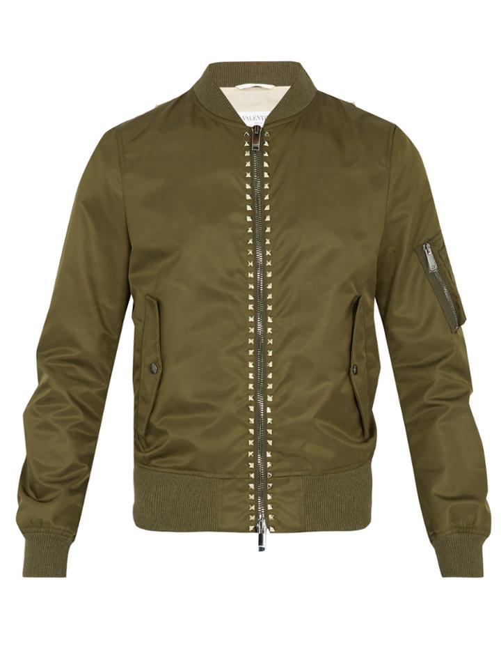 Valentino Rockstud Untitled #15 Shell Bomber Jacket