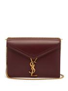 Matchesfashion.com Saint Laurent - Cassandre Leather Shoulder Bag - Womens - Burgundy