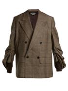 Junya Watanabe Gathered-sleeve Wool-blend Blazer