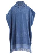 Matchesfashion.com Stella Mccartney - Hooded Cotton Poncho - Mens - Blue