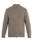 Inis Meáin Moss Zip-through Wool Sweater