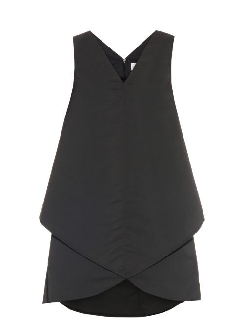 Osman Zita V-neck Ottoman-silk Dress