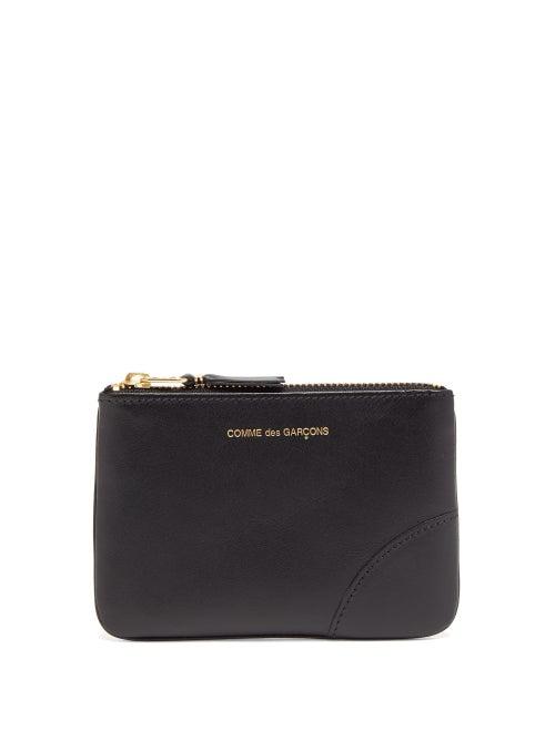 Matchesfashion.com Comme Des Garons Wallet - Zipped Leather Coin Purse - Mens - Black