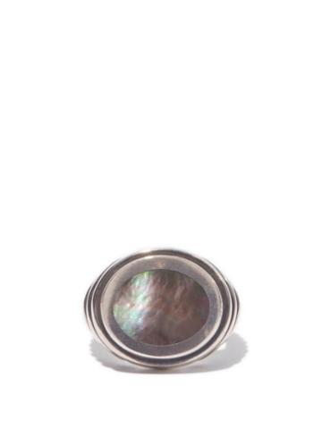 M Cohen - Grandia Mother Of Pearl & Sterling Silver Ring - Mens - Silver