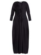 Jil Sander V-neck Silk Dress