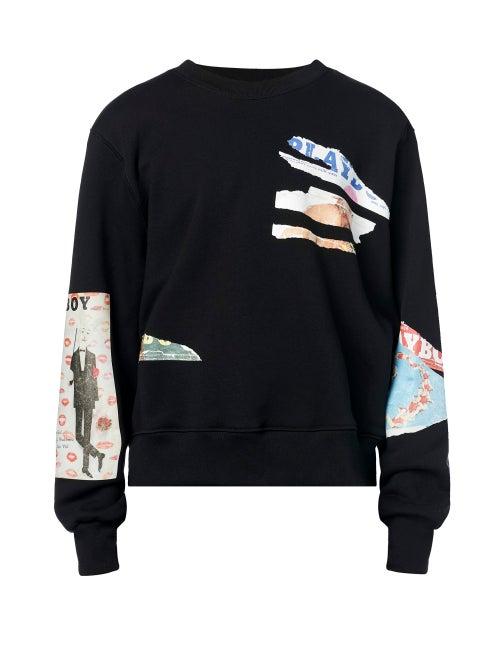 Amiri - X Playboy Magazine-print Cotton Sweatshirt - Mens - Black