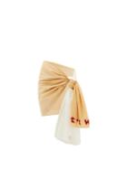 Matchesfashion.com Kilometre Paris - Embroidered Gradient Cotton-khadi Sarong - Womens - Yellow White