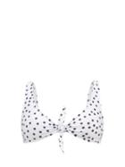 Matchesfashion.com Heidi Klein - Santa Margherita Ligure Polka Dot Bow Bikini Top - Womens - White Print