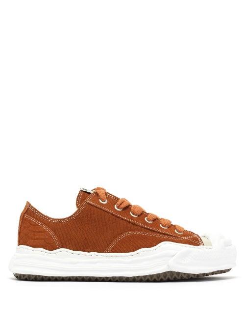 Matchesfashion.com Mihara Yasuhiro - Hank Lizard-effect Suede Trainers - Mens - Brown