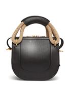 Matchesfashion.com Marni - Rope-handle Small Grained-leather Cross-body Bag - Womens - Black