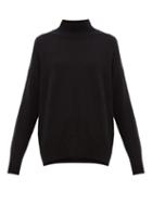 Matchesfashion.com Allude - Oversized High Neck Cashmere Sweater - Womens - Black