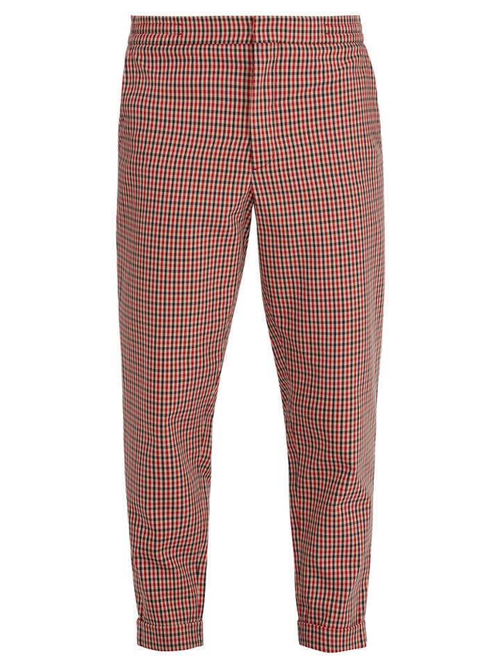 Barena Venezia Tapered-leg Gingham Trousers