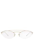 Matchesfashion.com Prada Eyewear - Cat Eye Metal Glasses - Womens - Gold