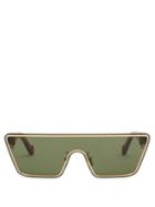Matchesfashion.com Loewe - Shield-lens Acetate Sunglasses - Womens - Green