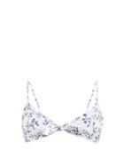 Ladies Beachwear Agua By Agua Bendita - Tamarindo Floral-print Bikini Top - Womens - White Print