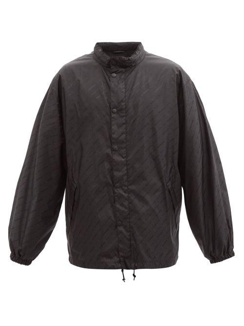Balenciaga - Logo-print Nylon-shell Jacket - Mens - Black