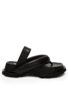 Matchesfashion.com Jil Sander - Padded Nappa-leather Flatform Slides - Womens - Black